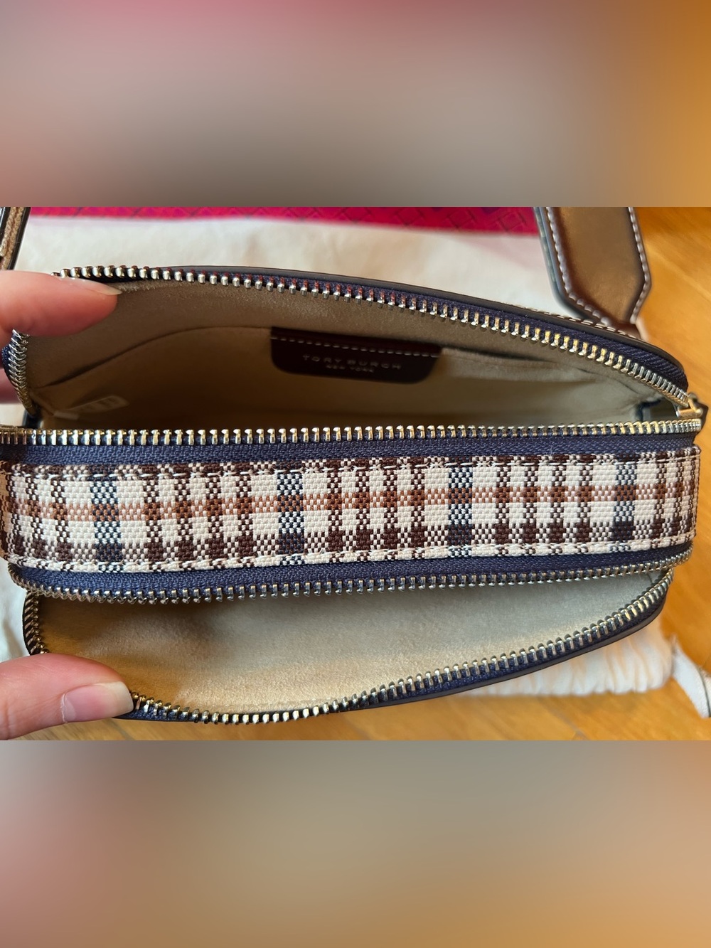 Tory Burch Multicolor Miller Plaid Mini Crossbody Bag - Picture 10 of 15